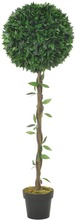 vidaXL Kunstig laurbærtre med potte grønn 130 cm