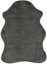 vidaXL Teppe 65x95 cm kunstig kaninskinn mørkegrå