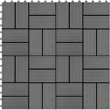 vidaXL Terrassebord 22 stk 30x30 cm 2 kvm WPC grå