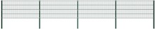 vidaXL Gjerdepanel med stolper jern 6,8x0,8 m grønn