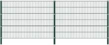 vidaXL Gjerdepanel med stolper jern 3,4x1,2 m grønn