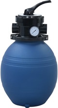 vidaXL Sandfilter for basseng med ventil i 4 stillinger blå 300 mm