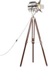 vidaXL Lampada a Treppiede a Pavimento Legno Massello di Mango 180 cm