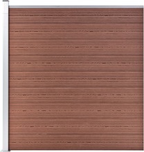 vidaXL Hagegjerde WPC 175x186 cm brun