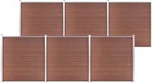 vidaXL Hagegjerde WPC 1045x186 cm brun