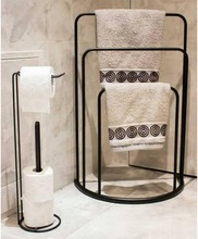 Bathroom Solutions Stående håndklestativ 49,5x75 cm metall svart