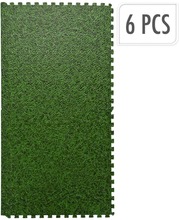 XQ Max Set Piastrelle per Pavimenti Stampa Erba 6 pz Verde