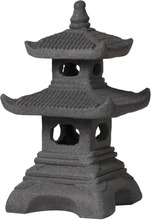 ProGarden Hagefigur Pagoda 30x30x50 cm antrasitt