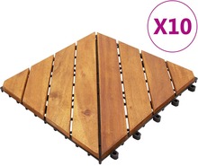 vidaXL Trall 10 st 30x30 cm massivt akaciaträ