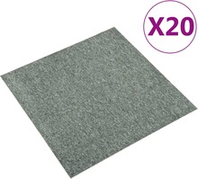 vidaXL Teppefliser gulv 20 stk 5 m² 50x50 cm grønn