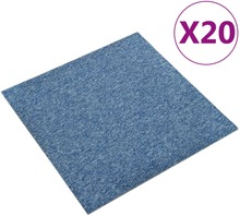 vidaXL Quadrotte di Moquette 20 pz 5 m² 50x50 cm Blu