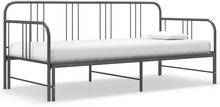 vidaXL Uttrekkbar ramme til sovesofa grå metall 90x200 cm