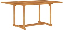 vidaXL Hagebord 150x90x75 cm heltre teak