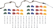 vidaXL Klätterstenar med rep 25 delar flerfärgad