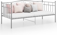 vidaXL Ramme til sovesofa grå metall 90x200 cm