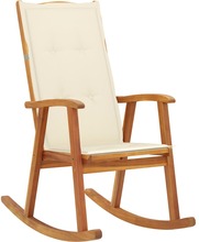 vidaXL 3064181 Rocking Chair with Cushions Solid Acacia Wood (311844+43181)