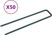 vidaXL Spikar för konstgräs 50 st U-formad järn
