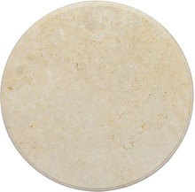 vidaXL Bordsskiva gräddvit Ø60x2,5 cm marmor