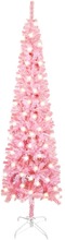vidaXL Smal julgran med LED rosa 120 cm