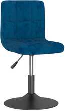vidaXL Snurrbar barstol blå sammet