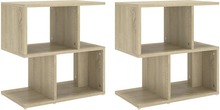 vidaXL Sängbord 2 st sonoma-ek 50x30x51,5 cm konstruerat trä