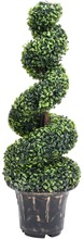 vidaXL Konstväxt buxbomar spiral med kruka 100 cm grön