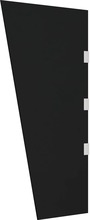 vidaXL Sidopanel för entrétak svart 50x100 cm härdat glas