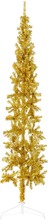vidaXL Smal halv plastgran med stativ guld 180 cm