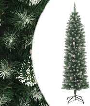 vidaXL Kunstig slankt juletre med stativ 120 cm PVC