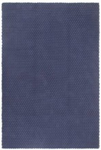 vidaXL Teppe rektangulær marineblå 120x180 cm bomull