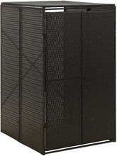 vidaXL Skjul för soptunna svart 70x80x117 cm konstrotting