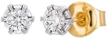 Diamantörhängen i 18K guld - Solitär