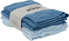 Pippi Organic Cloth Muslin Baby Blue 4-pack