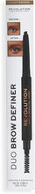 Makeup Revolution Duo Brow Pencil 0,15 g Light Brown