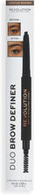 Makeup Revolution Duo Brow Pencil 0,15 g Medium Brown