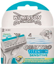 Wilkinson Sword - Quattro Titanium Sensitive 2 stk.