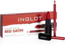 Inglot Makeup Set For Lips - Red Satin (U) 2 stk.