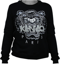 Kenzo Tiger Womans Sweatshirt Black/White S