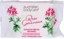 Australian Bodycare Rose & Tea Tree Oil Wet Wipes 24 stk.