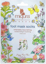 Miqura Happy Flower Power Collection Foot Mask Socks
