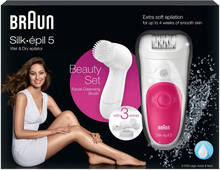 Braun Silk Épil 5 - Legs, Body, Facial Cleansing Brush (pink)
