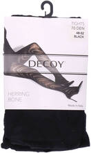 Decoy Herring Bone Tights (70 Den) - Black XL