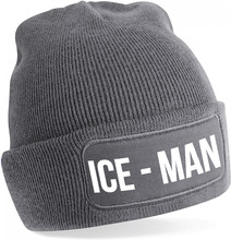 Ice-man muts - unisex - one size - grijs - apres-ski muts