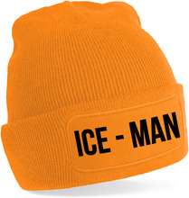 Ice-man muts - unisex - one size - oranje - apres-ski muts