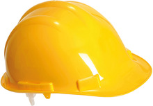 Veiligheidshelm/bouwhelm hoofdbescherming geel verstelbaar 55-62 cm
