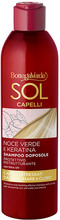 Sol Capelli - Noce verde e Keratina - Shampoo doposole - protettivo ristrutturante - con olio di Noce verde e Keratina - con filtro UV - capelli stressati da sole, mare e cloro