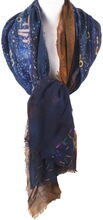 Wollen mousseline schilderij-sjaal met &apos;&apos;Portrait of Emillie floge&apos;&apos; van Gustav Klimt