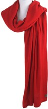 Kasjmier-blend sjaal/omslagdoek in rood