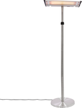 Terrassvärmare Golvmodell 2000W Silver 165-220 cm Rektangulär HORTUS