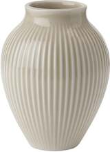 Knabstrup Keramik Vase 12,5cm Riflet Sand